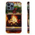 Candles on the Hearth Decorated for Christmas - Impact Resistant Phone Case iPhone 13 Pro Max Glossy